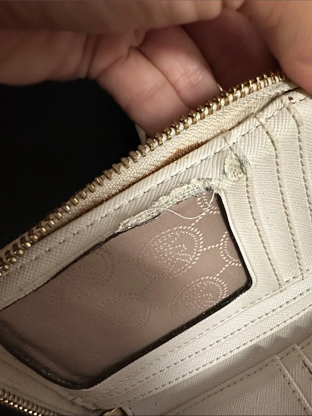 Michael Kors Cream Logo Crossbody Bag with Tan Strap & Matching Wallet